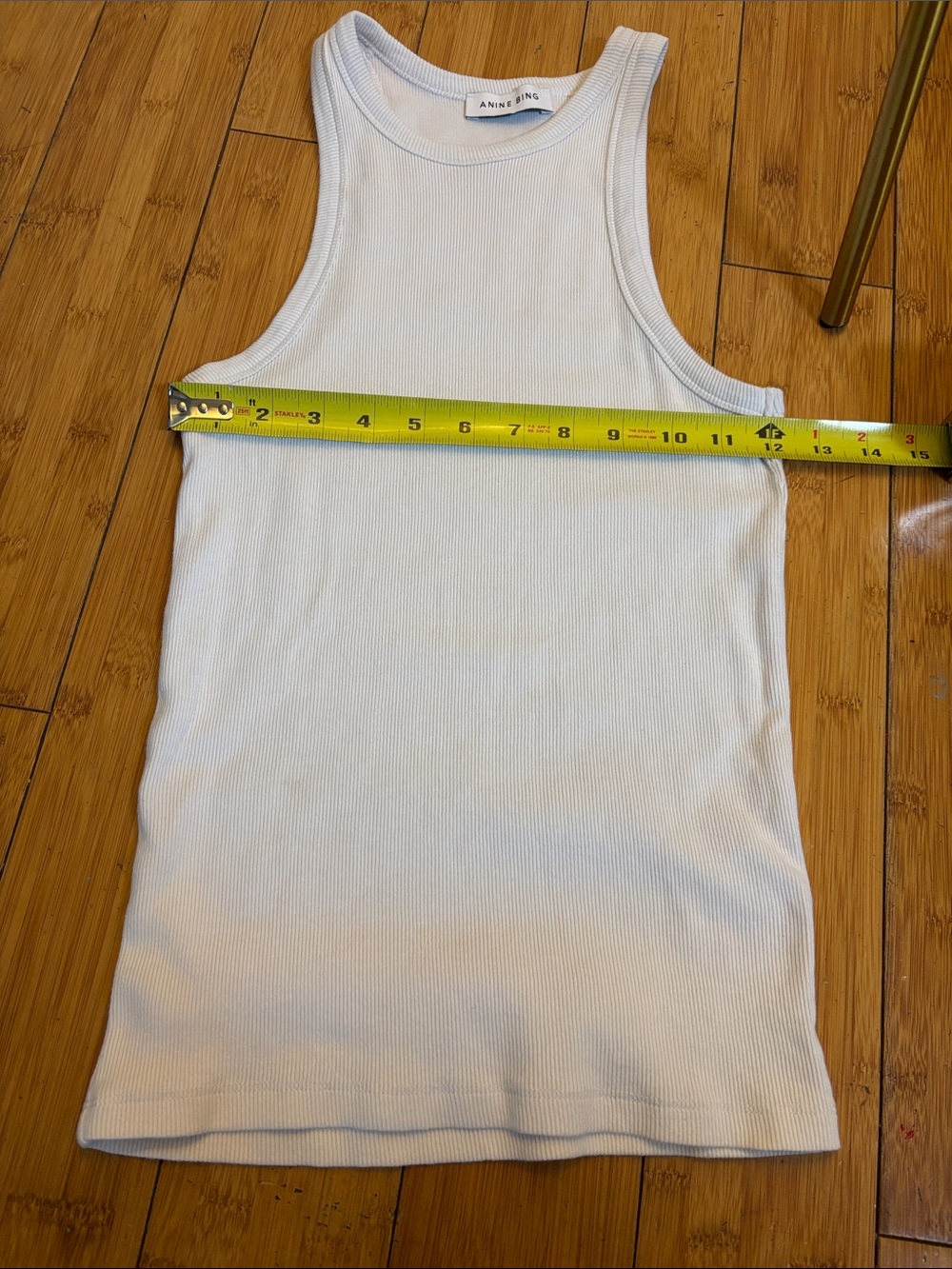 Anine Bing White Ribbed Racerback Tank - Picture 14 of 17